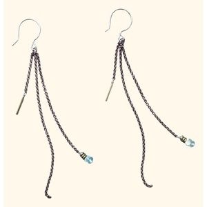 Whispers in Aquarmarine Handmade / Women-Made / Upcycled Crystal Earrings